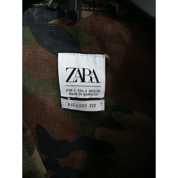 Zara Camouflage Button Up shirt/ Jacket Size Small Outdoorsy - Picture 4 of 10